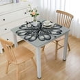 thumbnail image 1 of COMIO St. Patrick's Four-Leaf Clover Lucky Green Square Fitted Tablecloth White, 1 of 7