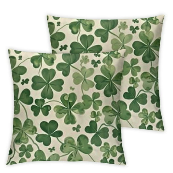 COMIO St Patricks Day Pillow Covers St Patricks Day Decorations for Home Shamrock Lucky St Patricks Day Decorative Throw Pillows Farmhouse St Patricks Day Decorv 2pc