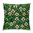 thumbnail image 1 of COMIO St Patricks Day Pillow Covers, Lucky Green Shamrock Throw Pillows Seasonal Spring Decor Square Pillowcase Clover Farmhouse Outdoor Cushion Case Decorations for Home Party, 1 of 5