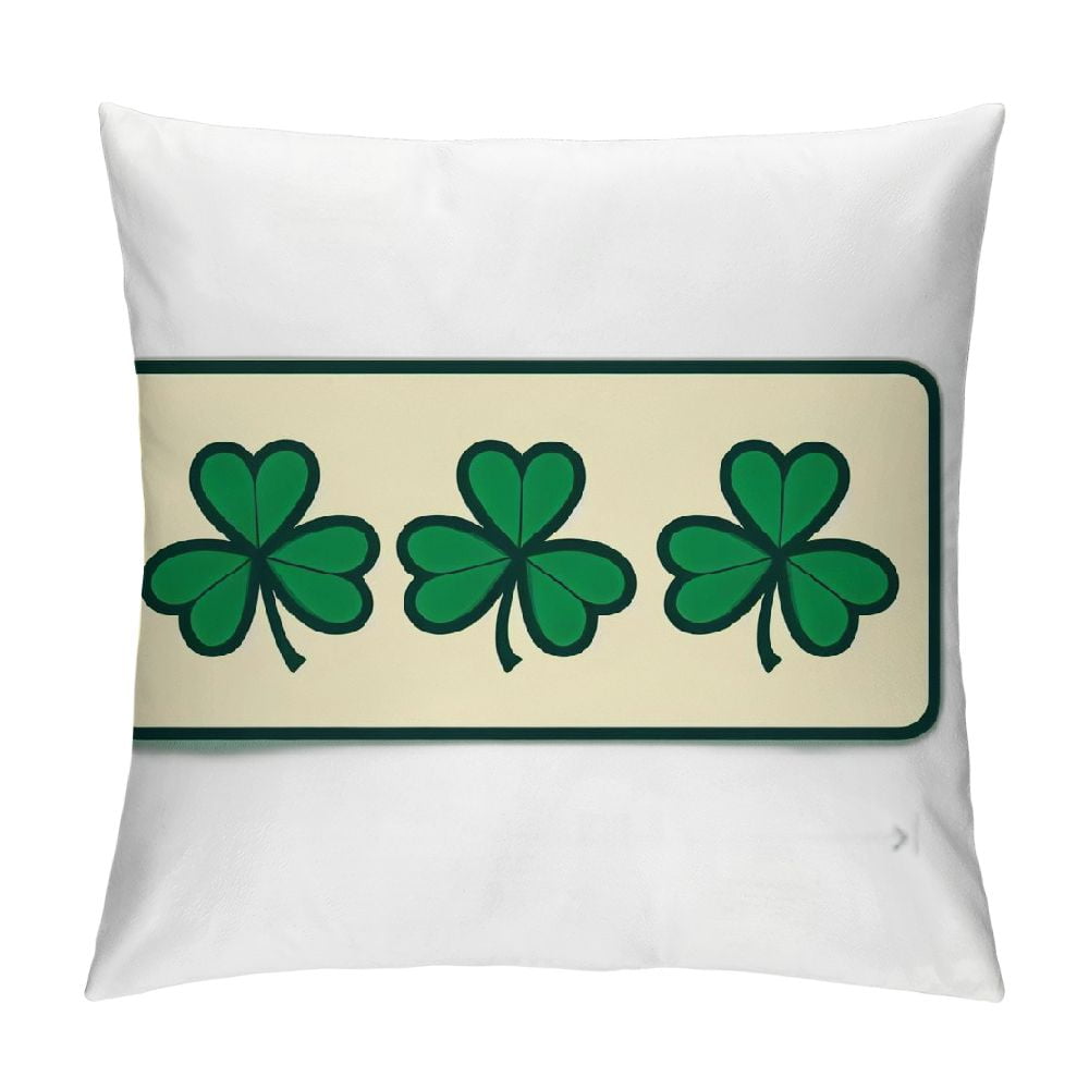 COMIO St Patricks Pillow Covers Lucky Clover Throw Pillow Shamrock
