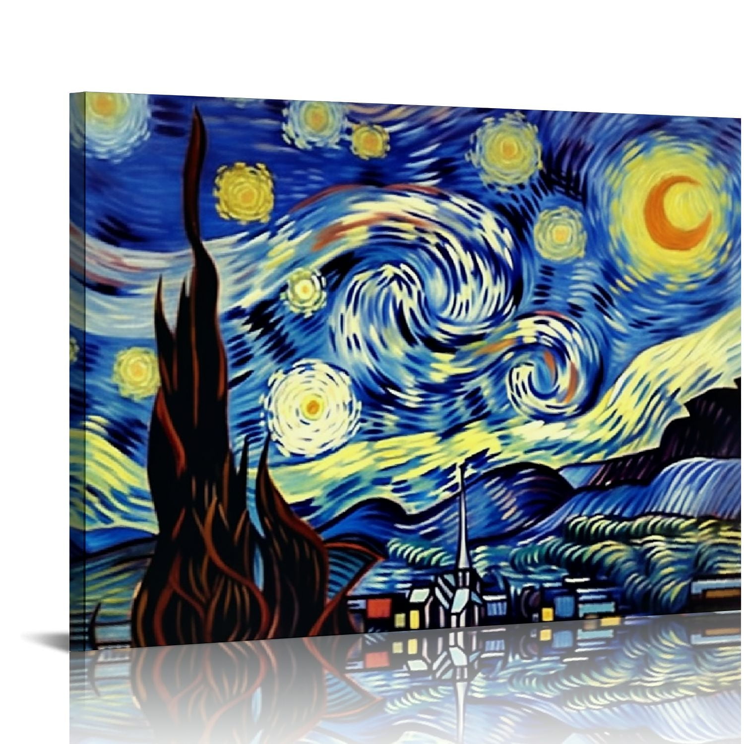 COMIO Starry Night Van Gogh Classic Wall Art Reproduction Print On ...