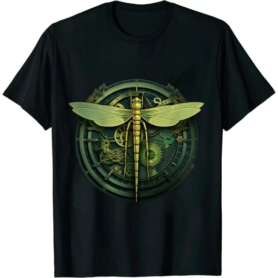 COMIO Steampunk Dragonfly Victorian Art Mechanical Steam Punk T-Shirt