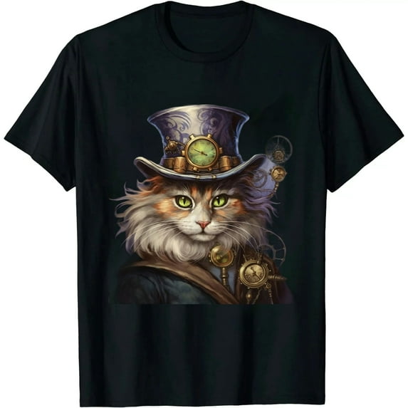 COMIO Steampunk Kitty Steampunk Cat T-Shirt