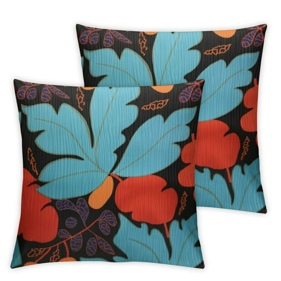 COMIO Strawberry Fruit Seamless Pattern Throw Pillow Covers Square Double-Sided Home Decor Pillow Case Soft Cushion Covers for Couch Bedroom Car 2pc