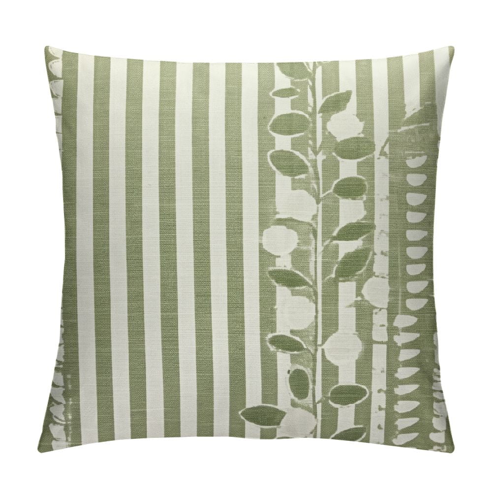 COMIO Striped Throw Pillow Covers Farmhouse Boho Geometric Ticking ...