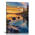 thumbnail image 1 of COMIO Stunning Lake Tahoe,Shore Colorful Sunset,Cool Wall Art Canvas Wall Art For Living Room Decor Aesthetic Vintage Posters &amp; Prints Over Bed Wall Decor Prints For Wall, 1 of 5