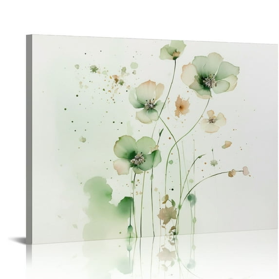 COMIO Succulent Wall Decor for Bathroom Mint Green Cactus Wall Art for Living Room Kitchen Accessories Nature Plant Wall Decor Tropical Botanical Leaf Canvas Pictures Bedroom Home Decorations