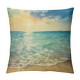 thumbnail image 1 of COMIO  Summer Beach Blue Decorative Pillow Covers, Sunset Reflection On The Sea View with Sunlight Double Sided Throw Pillow Covers Sofa Cushion Cover Square, 1 of 5