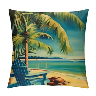 Palm leaf pillow cases sales