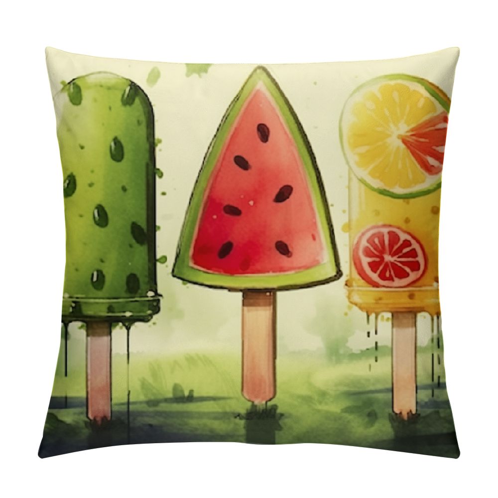 COMIO Summer Pillow Covers Gnomes Popsicle Ice Cream Hello Sweet Summer