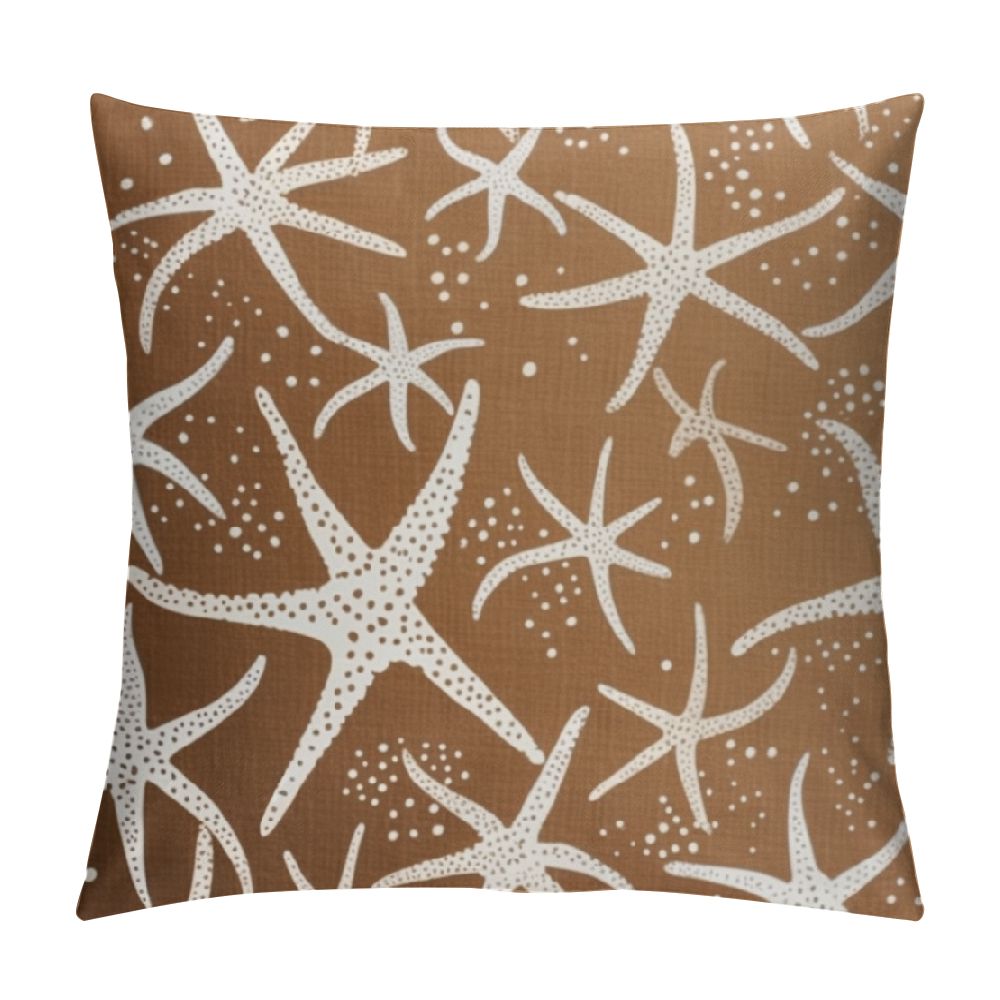 COMIO Summer Starfish Pillow Covers Vintage Coastal Beach Ocean Themed
