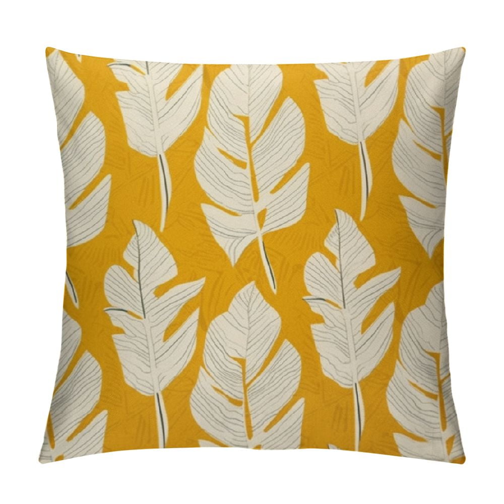COMIO Summer Tropical Leaves Pillow Covers Palm Leaf Botanical Throw
