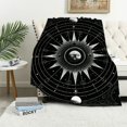 thumbnail image 1 of COMIO  Sun and Moon Blanket Gifts for Women Girls Mom, Space Psychedelic Decoration for Home Bedroom Living Room Office Dorm, Soft Comfort Lightweight Throw Blankets Black, 1 of 6