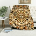 thumbnail image 1 of COMIO Sun Throw Blanket Boho Hippie Room Decor Western Blankets and Throws Soft Cozy Couch Cover for Loveseat Sofa Living Room Chair Travel (Yellow/Floral), 1 of 6