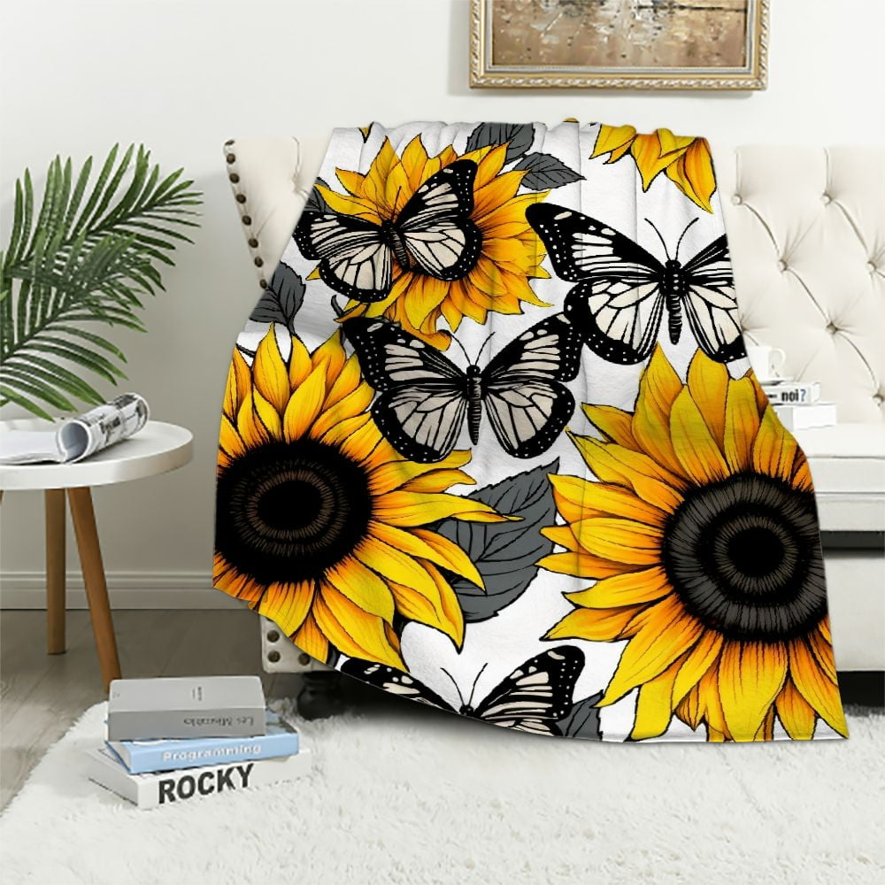Sunflower Blue Blanket