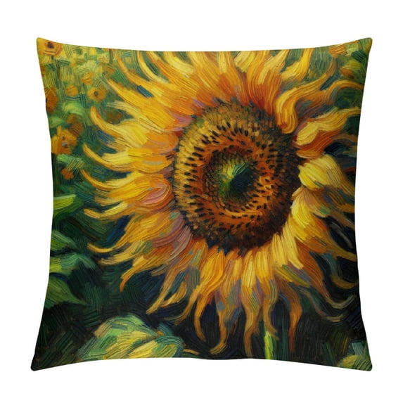 COMIO Sunflower Pillow Covers Summer Flower Pillow Case Gray Buffalo Plaid Yellow Floral Throw Pillows Farmhouse Outdoor Decorative Pillowcase Cushion Covers for Home Couch Bed White