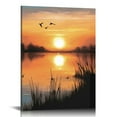 thumbnail image 1 of COMIO Sunset Landscape Picture-Lake Pictures Wall Art-Sunset The Lake Canvas Wall Decor-Artwork for Bathroom Bedroom Living Room, 1 of 4