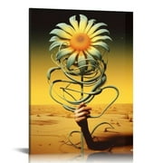 COMIO Surrealism Flower Poster Salvador Dali Wall Art Picture Print Canvas Painting Modern Home Bedroom Decoration Poster (16x20 inch)