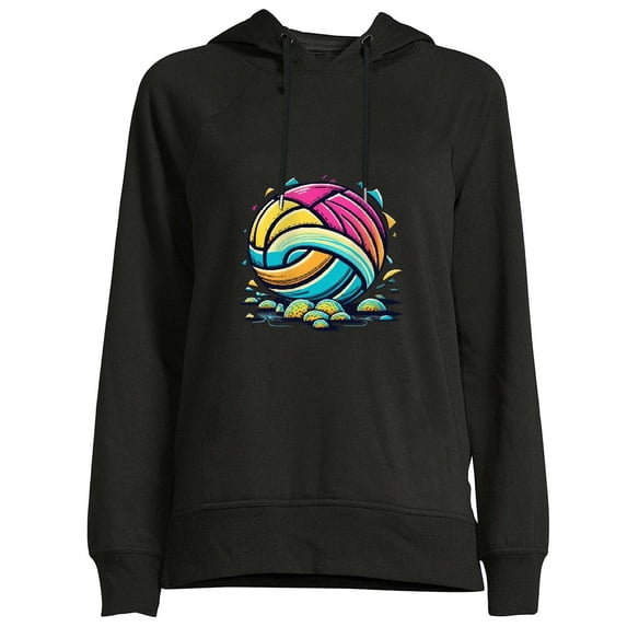 COMIO Sweatshirt for Women Graphic Volleyball Long Sleeve Shirts Black
