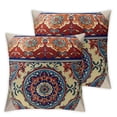 thumbnail image 1 of YANMS Sweet Designs Boho Mandala Square Accent Decorative Couch set of 2 Throw Pillow Cover Case Tapestry Turquoise Hipster Hippie Patterned Vintage Colorful Teal Blue Red White, 1 of 6
