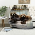 thumbnail image 1 of COMIO  Swimming Otters Blanket Soft Fluffy Throw for Couch Sofa Bed, 1 of 6
