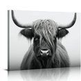 thumbnail image 1 of COMIO  Sylvie Highland Cow Framed Canvas Wall Art Rustic Wall Decor for Living Room, Bedroom, Kitchen Or Nursery, 1 of 4