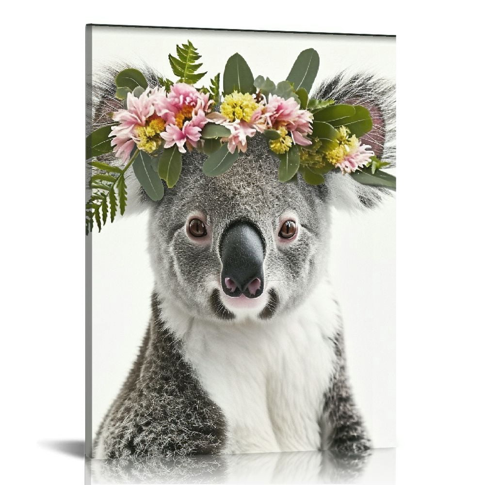COMIO TEEN GIRLS BEDROOM DECOR,Canvas Nursery Wall Art,Koala With ...