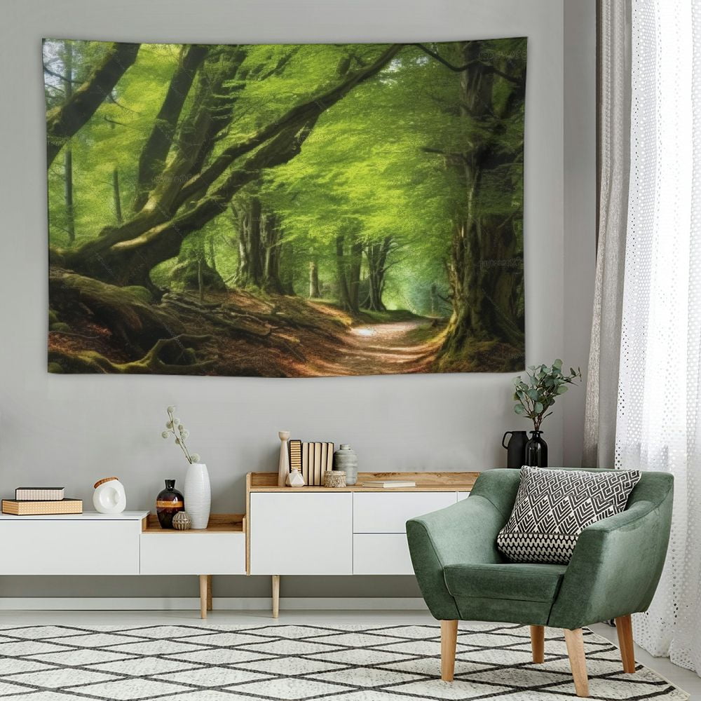 COMIO Tapestry For Bedroom Wall Blanket Decor Big Tree Forest Plants ...