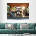 thumbnail image 1 of COMIO  Tapestry, Funny Raccoon with Guitar Ride in The Car Tapestry Wall Hanging,Birthday Holiday Party Wall Tapestry for Bedroom College Dorm Room Decor, 40x30 Inch, 1 of 7