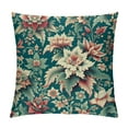 thumbnail image 1 of COMIO Teal Green Blue Vintage Floral Botanical William Morris Greenery Forest Fox Blue Green Decorative Throw Pillow Covers Pillowcase Aesthetic Cushion Cover for Home Decor Sofa Living Room, 1 of 5