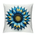 thumbnail image 1 of COMIO Teal Sunflower Home Decor | Throw Pillows | Pillowcase Cover | Pillow Insert | Spring Summer Fall Winter Decoration | Reusable Interchangeable Bedroom Living Room Accents |, 1 of 5