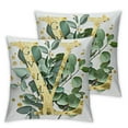 thumbnail image 1 of COMIO Throw Pillow Case Monogram Pillow Covers Plant Alphabet Initial Letter Throw Pillow Covers Cushion Case Spring Home Decorative for Bed Sofa Home Decor Clearance&nbsp;2pc, 1 of 6