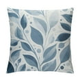 thumbnail image 1 of COMIO  Throw Pillow Cases Pack of  Cozy Fleece Falling Dahlia Floral Flowers Petals Decorative Cushion Covers for Couch Bed Sofa Farmhouse Decoration  Smoke Blue Grey, 1 of 5