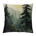 thumbnail image 1 of COMIO  Throw Pillow Cover Blue Winter Watercolor Landscape Pine Forest Mountains Alaska Artistic Pillowcase Home Decor Square Pillow Case Cushion Cover, 1 of 5