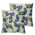 thumbnail image 1 of COMIO  Throw Pillow Cover Bright Blueberries On A White Design Pattern Throw Pillow Case Cushion Cover Home Office Decorative Square  2pc, 1 of 6