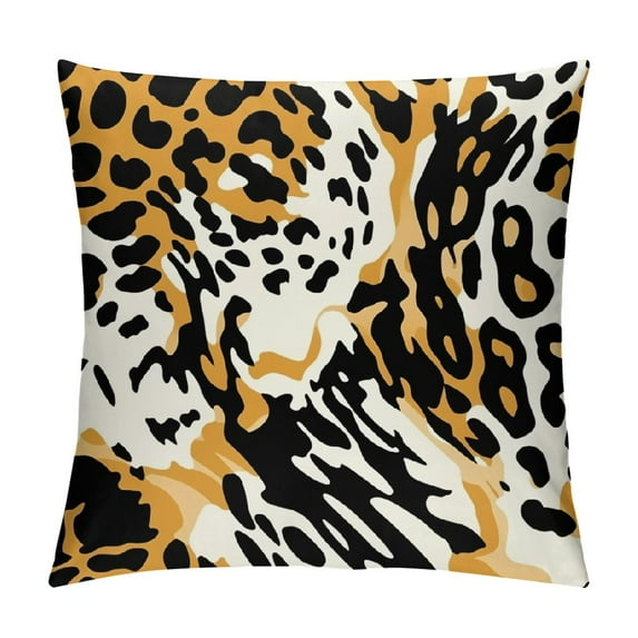 COMIO Throw Pillow Cover Case Beautiful Wild Leo Pattern Leopard Skin Shawl Animal Print Decorative Pillowcase Case Cushion Cover for Bed Couch