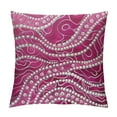 thumbnail image 1 of COMIO  Throw Pillow Cover, Fuchsia Pink Throw Pillow Cover, Rhinestones Crystal Waves Bling Pillow Cover, Cushion Cover, Square Pillow Cover, 1 of 5