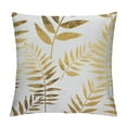 thumbnail image 1 of COMIO  Throw Pillow Cover Gold Leaves Pattern Modern Decorative Pillow Shams Bronzing Flannelette Square Cushion Cover for Bedroom Sofa Car., 1 of 5