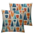thumbnail image 1 of COMIO  Throw Pillow Cover Mid-Century Drop Shapes in Tones Modern Retro Style Waist Lumbar Throw Pillow case Cushion Cover for Sofa Home Decorative Oblong 2pc, 1 of 6