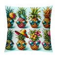 thumbnail image 1 of COMIO Throw Pillow Cover Pineapple Wear Glasses Rectangular Sofa Pillow Case Cushion Cover for Home Couch Bed Decor, 1 of 5