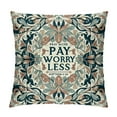 thumbnail image 1 of COMIO Throw Pillow Cover Pray More Worry Less Floral Wreath Bible Quote Christian Verse Faith Style Rectangular Throw Pillow Covers for Couch Sofa Home Decor, 1 of 5