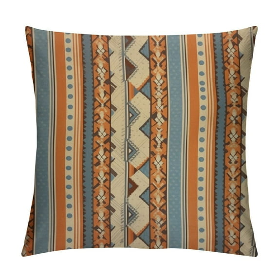COMIO  Throw Pillow Cover Tribal Patterns Vintage Style Geometric Indian Native Southwestern Pattern Square Pillow Case Cushion Cover for Home Car Decorative