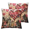 thumbnail image 1 of COMIO Throw Pillow Cover Valentines Day Love Heart Couples 2-Piece Short Plush Pillowcase White, 1 of 6