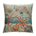 thumbnail image 1 of YANMS Throw Pillow Cover Vintage Ocean Theme Conch and Decorative Pillow Case Home Decor Square Cushion Cover Pillowcase (), 1 of 5