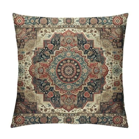 COMIO Throw Pillow Covers, Aztec Kilim Home Art Decor, Cushion Sofa Cases, Abstract Oil Painting Pillowcases for Bedroom, Living Room, Ethnic Decorative, Turkish Tribal