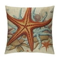 thumbnail image 1 of MLJA  Throw Pillow Covers Map Fish Colorful Caribbean Starfish and Coral Ocean Cushion Pillow Case Home Decor Pillowcase, 1 of 5