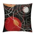 thumbnail image 1 of COMIO  Throw Pillow Covers Modern Abstract Red and Black White Gray Pattern Retro Stripes Spiral Decorative Pillow Cases Home Decor Square Pillowcases, 1 of 5
