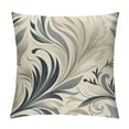 thumbnail image 1 of COMIO Throw Pillow Covers Palm Leaf Pattern Short Plush Square Pillow Covers Cushion Case for Couch Sofa Bed Chair Home Decorations White, 1 of 5
