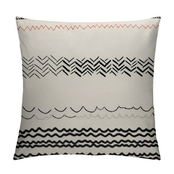 COMIO Throw Pillow Covers Pattern Black and White Geometric Dots Lines of Borders Decor Pillow Cases Home Decorative Square Pillowcases