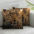 thumbnail image 1 of COMIO Throw Pillow Covers,Pillow Cases, 2Pcs,Jungle Animal Leopard Pattern White, 1 of 6